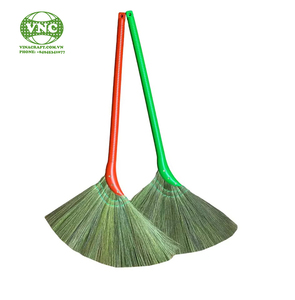 Balai en paille vietnamien haut de gamme, authentique, fait main, avec tête en herbe naturelle - Product Image 3