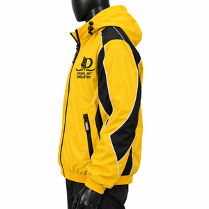 Veste coupe-vent jaune à capuche pour homme OARH_INT INDUSTRY, respirante, séchage rapide, coupe-vent, fermeture éclair, style sportif, hiver - Product Image 4
