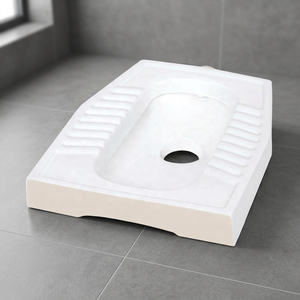 Vistaar White <b>Ceramic</b> Eastern Squat <b>Pan</b> Toilet Water Closet for African Markets - Product Image 3