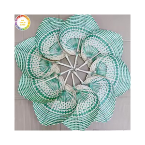 Decoración de Pared Rústica de Bambú y Ratán, Abanico Tejido a Mano, Arte Decorativo para Dormitorio, Sala de Estar, Estilo Rústico - Product Image 1