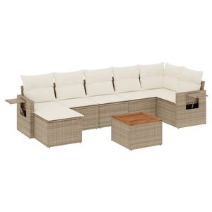 Ensemble de canapés de jardin beige et blanc crème - Product Image 2