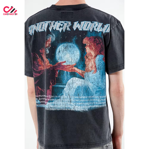 Camisetas de Manga Corta para Hombre, Tallas Grandes, Cuello Redondo, Algodón Grueso, Transpirables, con Logotipo Personalizado en la Parte Delantera y Trasera - Product Image 2