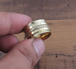 Wholesale Gold Plated <b>Spinner</b> <b>Ring</b> Classic Wedding Anniversary 925 Sterling <b>Silver</b> Gemstone <b>Ring</b> Band Stackable Women - Product Image 5