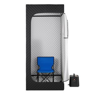 Sauna a Vapore Portatile per Casa, Tenda Sauna per 1 Persona, Controllo Remoto, 1 Sedia Pieghevole, Sicura in Legno di Hemlock, Ottimizzata per la Comodità - Product Image 1
