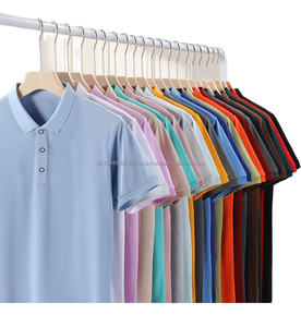 Chemise polo d'affaires en polyester de couleur unie, style tendance estival, avec logo personnalisé OEM, broderie et impression - Product Image 1