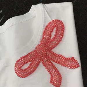 จี้ห้อยกระเป๋าทำมือคุณภาพสูงประดับลูกปัดตัวอักษร จี้ห้อยกระเป๋าประดับลูกปัดเม็ดเล็ก สำหรับกระเป๋าโท้ทและกระเป๋าคลัทช์ - Product Image 1