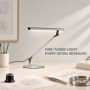 Lampe de bureau LED à profil ovale 1440lm Ra95, gradation tactile progressive, 4000K, lampe de travail en aluminium pour hôtel et bureau - Product Image 1