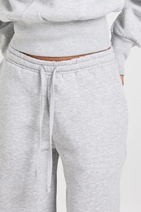 Women's Gray Half-<b>Zip</b> Sweatshirt <b>Jogger</b> Set Loose Fit Full Sleeve Solid Color Casual Tracksuit With Side <b>Pockets</b> - Product Image 6