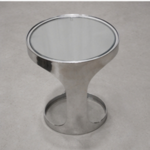 Modern Round <b>Coffee</b> <b>Table</b> with Metal Top and Iron Frame Industrial Living Room Furniture Durable Design - Product Image 4