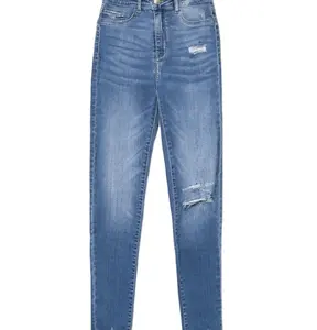 سروال جينز أنيق جديد رائج البيع جينز نسائي عادي أزرق جينز نسائي سراويل جينز للعمل في الهواء الطلق للنساء