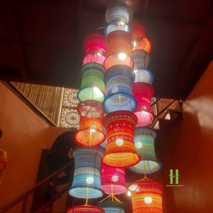 Handmade Brocade <b>Lantern</b> Ethnic Fabric Hanging Silky <b>Lantern</b> Colorful Decorative <b>Lantern</b> for Home Festival and Events - Product Image 3
