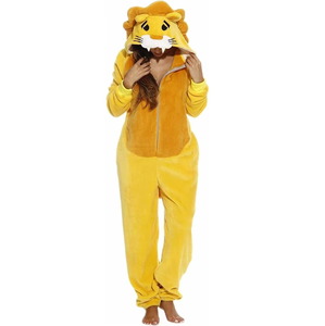 Combinaison de nuit à capuche personnalisée en molleton vert pour femme, motif dinosaure, longueur intégrale, fermeture éclair sur le devant, douce, pour l'automne - Product Image 3