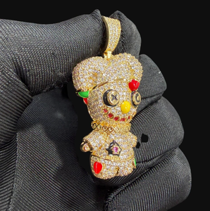 Colgante de Oso de Peluche de Plata 925 con Microincrustaciones de Moissanita, Estilo Hip Hop, Chapado en Rodio, Regalo de Joyería - Product Image 2