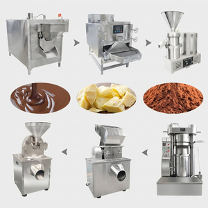 <b>Paste</b> Production Making Machine Line Cocoa Butter 22KW PLC Pelling Cacao Bean Nibs Liquor/Mass Cocoa Powder Processing Plant - Product Image 1