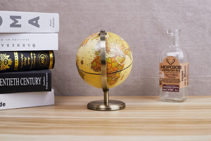 Globe terrestre décoratif de style antique en acier inoxydable moderne pour le bureau, la maison, la salle d'étude, la décoration intérieure d'hôtel - Product Image 6