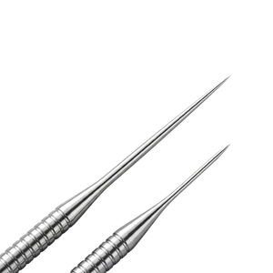 Aiguille d'extraction de points noirs et d'acné de précision, 14 cm, en acier inoxydable, double extrémité, outil de soin du visage - Product Image 2