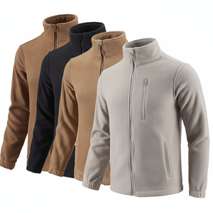 เสื้อแจ็คเก็ตขนแกะผู้ชาย คอตั้ง ซิป แจ็คเก็ตฤดูหนาว สกรีนโลโก้ได้ ชุดกีฬากลางแจ้ง ขายส่ง เสื้อแจ็คเก็ตเดินป่าอุ่นๆ - Product Image 4