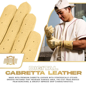 Gants de frappe de baseball de qualité supérieure, en cuir souple et durable, avec fermeture auto-agrippante, pour un swing puissant. - Product Image 2