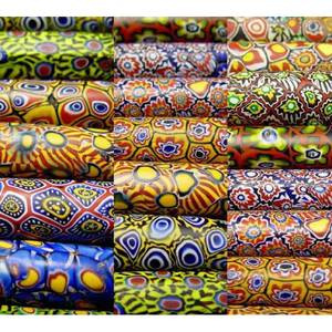 Perline in Vetro Millefiori Personalizzate a Tema Africano 16x mm in Motivi e Design Assortiti per Creazione di Gioielli e Rivendita - Product Image 1