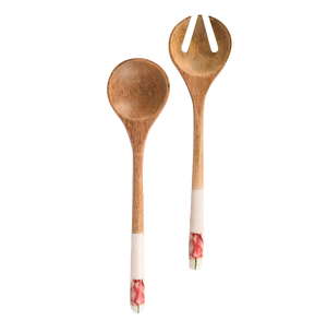 Cuillère en bois de qualité supérieure, best-seller, moderne, élégante, écologique, polie à la main, cuillère de cuisine imprimée en émail - Product Image 1