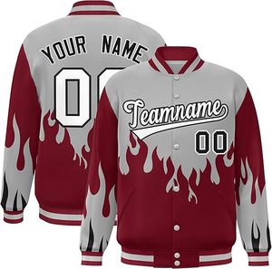 Chaqueta Varsity de Béisbol Personalizada para Hombre, de Alta Calidad, OEM ODM, con Mangas de Cuero y Bordado Chenille - Product Image 3