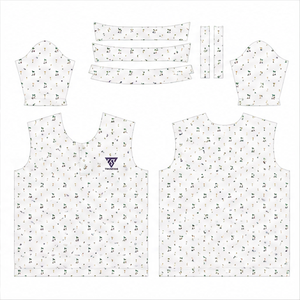 Camiseta Polo Trackstar para Hombre, Blanca Multicolor con Estampado de Iconos de Golf, Manga Corta, Cuello con Botones, Camisa Deportiva Casual, Logotipo Personalizado - Product Image 2