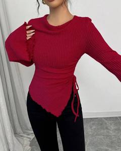 Camiseta de mujer de tela de algodón suave, corte ajustado, informal, de manga corta, cómoda, elegante, para uso diario. - Product Image 6