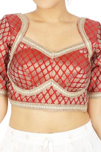 Blusa de Seda Tejida Bordada Formal para Mujer, con Lentejuelas y Botones Decorativos, Lavable, con Logotipo Frontal, Estilo Crop Top, para Boda - Product Image 4