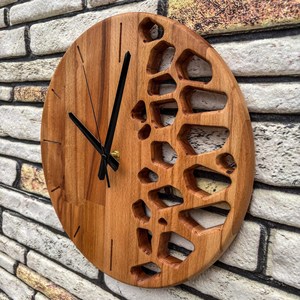 Premium Handmade Durable Wooden Modern <b>Clock</b> Stylish Home Decor for Living Room <b>Bedroom</b> Office by M/S SHAAD HANDICRAFTS - Product Image 1