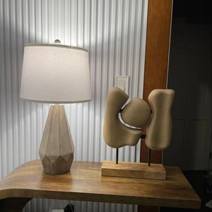 Contemporary Wooden Abstract Sculpture Artistic Tabletop Decor for Home <b>Office</b> - Product Image 2