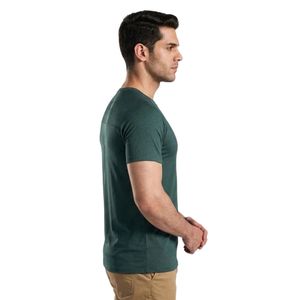 Camiseta Deportiva Cross Flex Tee Verde Slim Fit para Hombre, Transpirable, Absorbe la Humedad, para Gimnasio, Entrenamiento, Ropa Deportiva, Logotipo Personalizado - Product Image 4