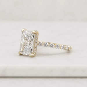 Anillo Abierto Ajustable para Mujer, Minimalista, de Lujo, Chapado en Oro, Joyería de Moda, Regalo, Corte Esmeralda - Product Image 5