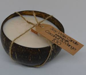 Bol à bougie en coquille de noix de coco de qualité supérieure |   Bol artisanal écologique naturel en gros provenant du Vietnam - Product Image 1