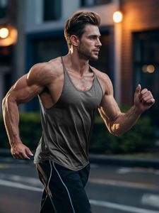 Muscle <b>Vest</b> Sleeveless Tank Top Men Summer Solid Casual Clothes 2026 Gym <b>Stringer</b> Tank Top OEM Summer High Quality Athletic Tops - Product Image 4