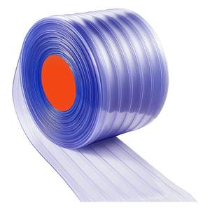 Striscia in PVC trasparente tenda 150 ft lunghezza X 12 larghezza striato di plastica striscia di porta alla rinfusa rotolo passeggio Freezer - Product Image 1
