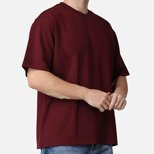 T-shirt ample à manches courtes pour homme, couleur unie, autocollant personnalisé, nouvelle arrivée, t-shirts pour homme à prix avantageux, OEM personnalisé - Product Image 3