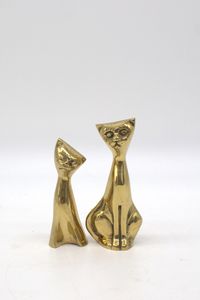 Figurine de chat en laiton pour centre de table, élégante décoration d'intérieur pour le salon et la table à manger - Product Image 4