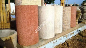 Macetas de Piedra Natural Hechas a Mano con Diseño de Textura Tejida Tallada, Maceta Decorativa para Interiores, Exteriores, Jardín y Hogar - Product Image 2