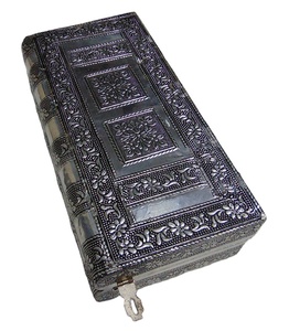Handcrafted Minakari Metal <b>BANGLE</b> JEWELERY BOXES with Ring Organizer Decorative Storage Case with Velvet Interior Gift Box - Product Image 1