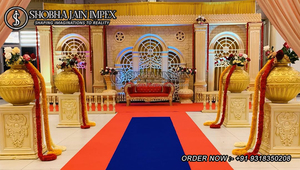Mughal Heritage Theme <b>Wedding</b> Stage Setup Durable Diya Fiber Reinforced Plastic Indian <b>Wedding</b> Décor - Product Image 3