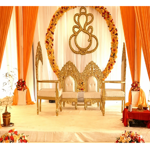 Stylish Hand Carved Wooden Wedding Mandap Chairs Special Indian Wedding Vidhi Mandap Chairs Traditional Wedding Mandap Chairs UK - Product Image 1