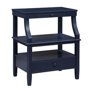 Mesita de noche con almacenamiento Newland en azul medianoche - Product Image 1