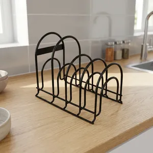 Étagère de cuisine à 5 niveaux pour casseroles et poêles, en métal robuste, autoportante, pour ustensiles de cuisine, assiettes, couvercles et articles de cuisine - Product Image 4