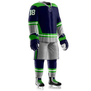 Tenues d'entraînement de hockey sur glace 7V7 à manches longues 2026, 100 % polyester, haute qualité, couleur et logo personnalisables, en stock - Product Image 4