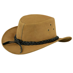 <b>Western</b> Cowboy <b>Hat</b> Men Genuine Leather Vintage Cap Hand Knitted <b>Western</b> Style Men Leather <b>Hat</b> - Product Image 4