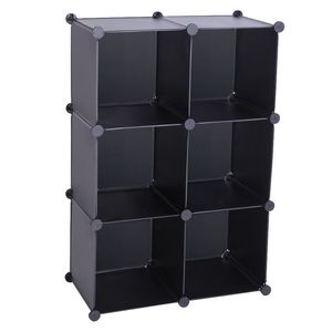 Armadio Modulare a 6 Cubi Fai-da-Te in Plastica, Scaffale Organizzatore con Contenitori per Armadio e Organizzazione Domestica - Product Image 4