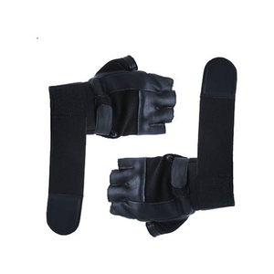 Heavy Duty Leather <b>Weight</b> Lifting <b>Gloves</b> with Long Wrist Support Wraps - Anti-Slip Padded Gym Workout <b>Gloves</b> for Bodybuilding, - Product Image 1