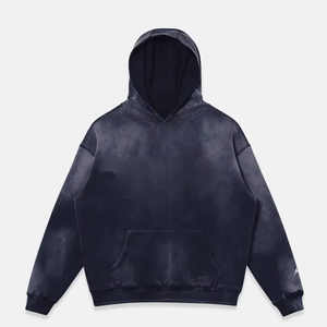 Sweat à capuche personnalisé sur mesure, marque privée, pull-over vierge délavé, prix abordable, coton épais, streetwear, fournisseur de survêtements - Product Image 1