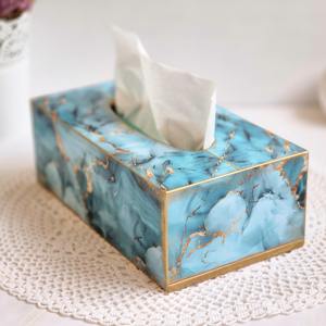 Caja de pañuelos de madera impresa de calidad premium, caja de pañuelos de madera impresa de lujo para decoración del hogar, estuche de almacenamiento al por mayor, soporte hecho a mano - Product Image 3