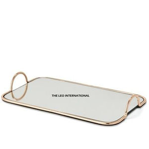 Plateau de service décoratif pour fruits, nouveau style, avec poignée dorée et support en marbre, plateau créatif pour mariage - Product Image 3